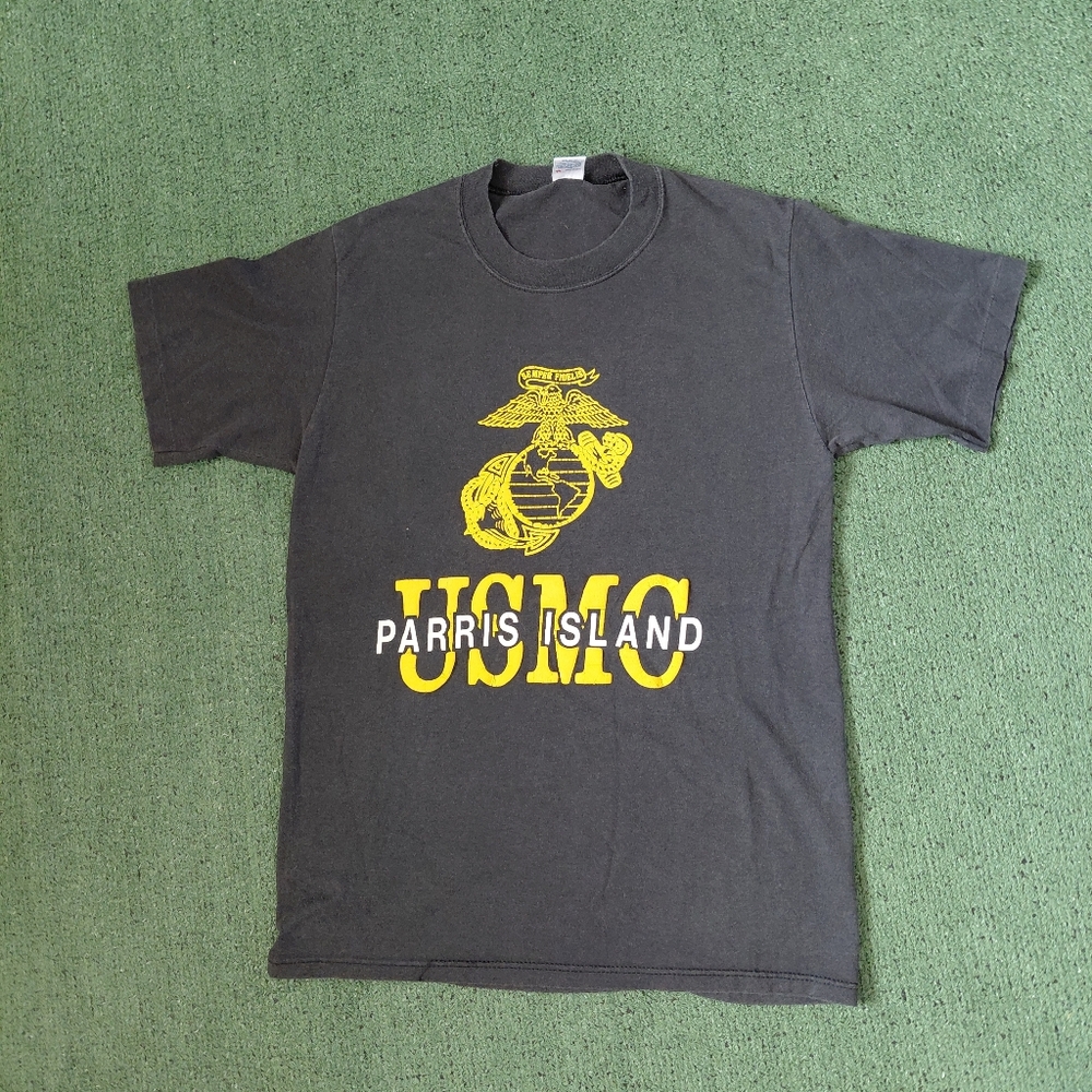 VINTAGE USMC Parris Island T Shirt Size Large